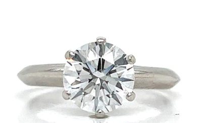 TIFFANY & CO. Platinum GIA Certified 1.54 Ct. Diamond Engagement Ring