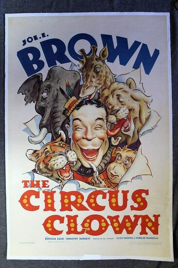 The Circus Clown - Joe E. Brown (1934) US One Sheet