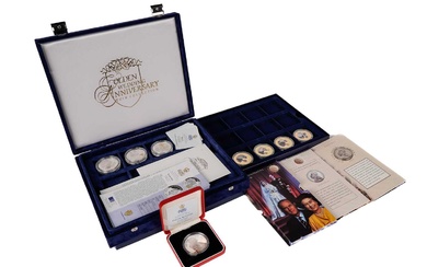 The Royal Mint Westminster Queen Elizabeth II The Golden Wedding Anniversary coin collection