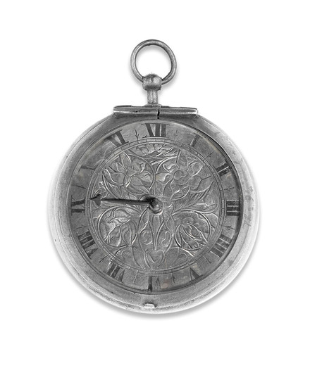 Thomas Daniel, London. A silver key wind pair case pocket watch with shagreen case