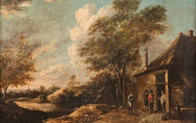 Thomas van Apshoven (1622-1664) - Paesaggio con viandanti