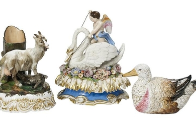 Three Jacob Petit Paris Porcelain Figural Objects