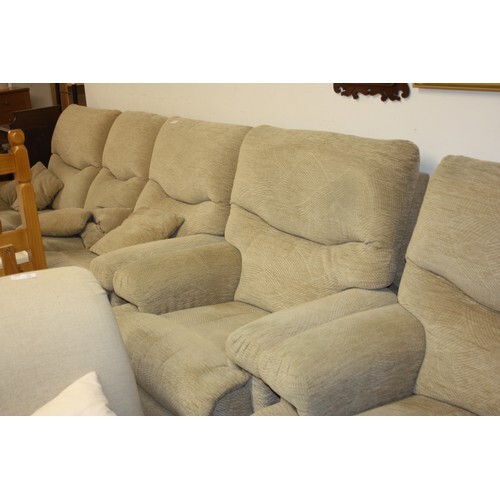 Three-Piece Lounge Suite (Three-Seater Inter-Locking Sofa an...