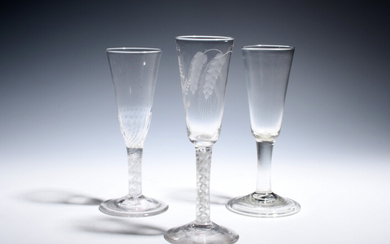 Three ale glasses c.1740-60
