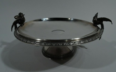 Tiffany Compote - 3739 - Antique Bird Bath Bowl - American Sterling Silver