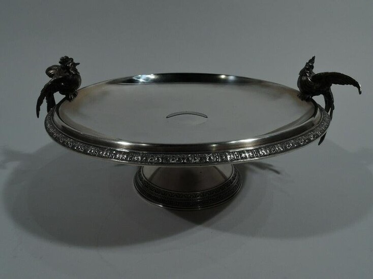 Tiffany Compote - 3739 - Antique Bird Bath Bowl - American Sterling Silver