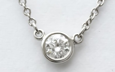 Tiffany Platinum - Necklace with pendant Diamond