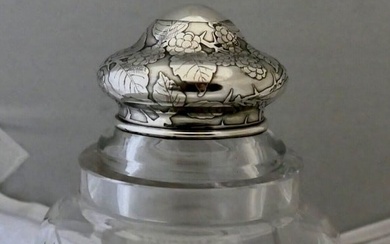 Tiffany & CO. Makers Sterling/Crystal Jar