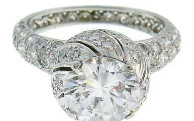 Tiffany & Co Schlumberger Diamond Platinum Buds RING