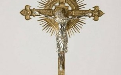 Traditional Processional Cross with Pole & Base + +