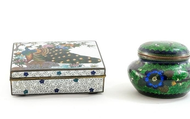 Two Japanese Cloisonne Boxes