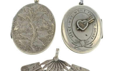 Two late Victorian locket pendants