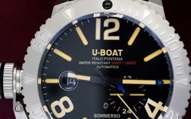 U-Boat - U-Boat Automatic Sommerso Diver Swiss Made Watch Black Stainless Steel Bracelet - 9007/A/MT - Men - Brand New