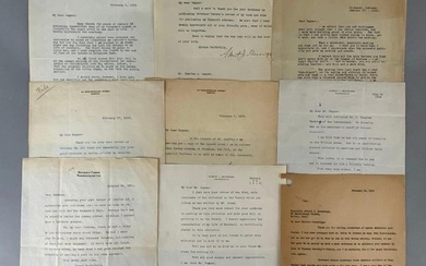 U.S. Senator Albert Beveridge collection of signed letters about his books about President Abraham
