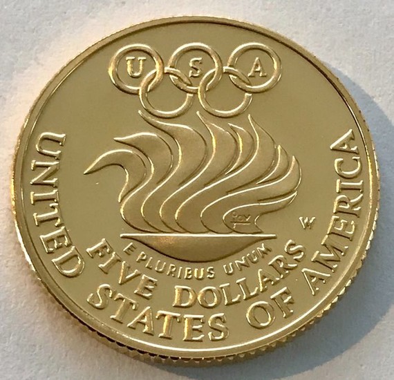 USA - 5 Dollar 1988 - Olympic Summer Games in Seoul - Liberty PP - Gold