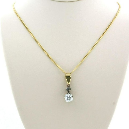 Victorian style diamond pendant, with modern chain