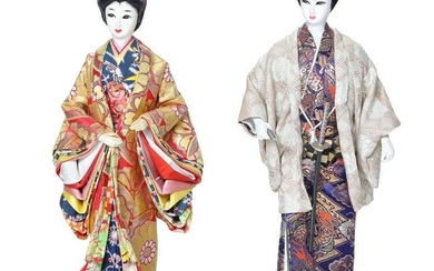 Vintage Collectible Japanese Cloth Figurines