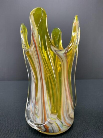 Vintage Daysun Japan Art Glass Hand Blown Vase
