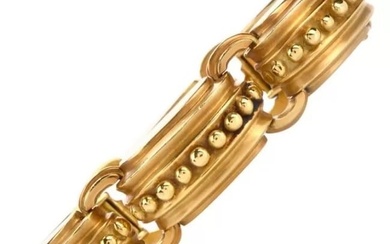 Vintage Marlene Stowe 18K Green Gold Link Bracelet