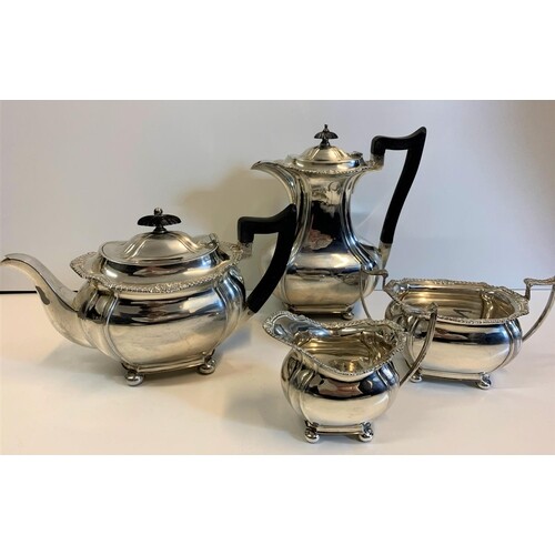 Vintage Silver Tea set to include a Coffee Pot (9x20x23cm), ...