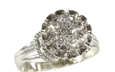 Vintage anno 1960 - Ring - 18 kt. White gold - 0.46 tw. Diamond