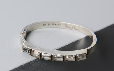WIWEN NILSSON. Bangle, silver and rock crystals, Lund, 1938.