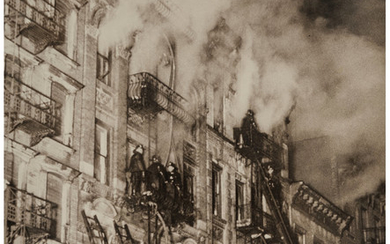 Weegee (1899-1968), Three Die in Fire on East Side, 137-139 Suffolk St, New York, March 4 (1937)