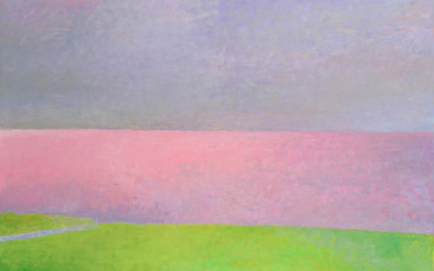 Wolf Kahn (1927-2020) Pink Light on the Sea 42 1/4...