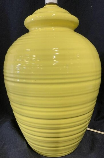 Yellow Ceramic Tabletop Lamp