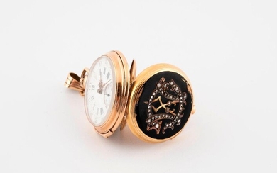 Yellow gold collar watch (750).