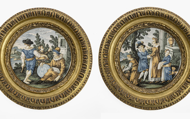 Two tondi - Castelli dAbruzzo, 18th century