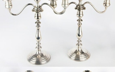 (lot of 4) Gorham weighted sterling silver candelabras