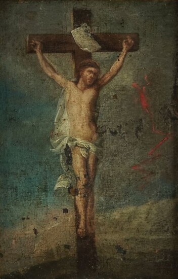 pittore Napoletano del XVIII Sec. - Crocefissione di Gesù Cristo