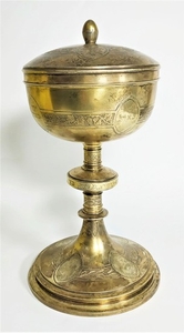silver Eliyahu Hanavi cup,dedication to the rav Moshe Katz France 1900