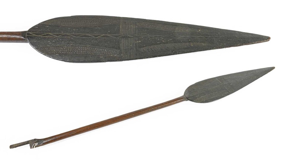 A 19th Century New Guinea Dark Stained Wood Dance Paddle