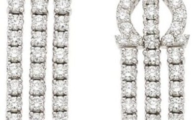 10050: Diamond, White Gold Earrings Stones: Full-cut d