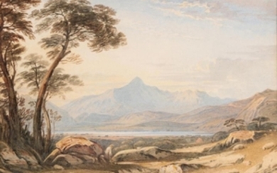 {} John Varley (1778-1842) ''Snowdon, North Wales'' Signed and dated...