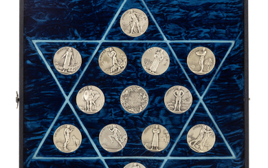 12 Tribes of Israel Silver Medals by Eliz Weistrop