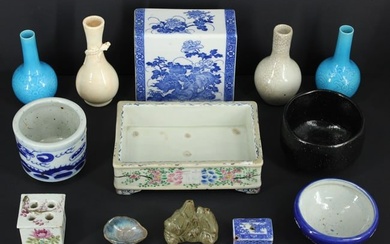 (13) Asian Ceramic Vases and Objects.