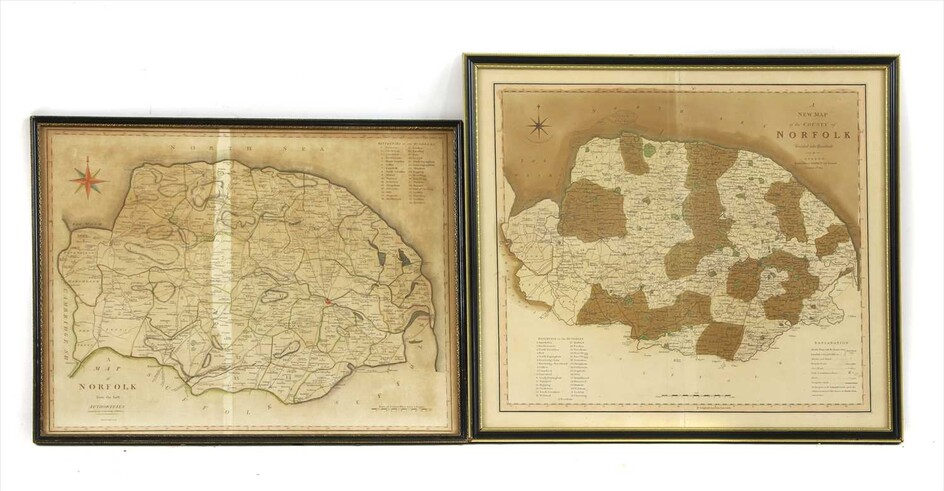 MAPS: NORFOLK: Blome, R: A Mapp of the county of Norfolk