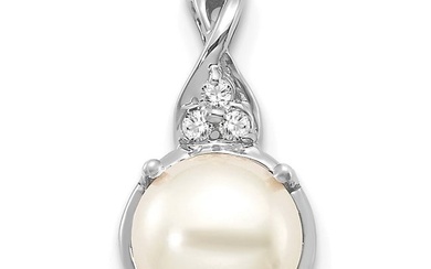 14K White Gold FWC Pearl and