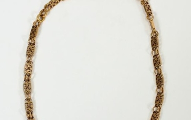 14KT YELLOW GOLD NECKLACE L 13.75", TW. 19.6 GR.