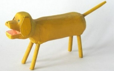 Folk Art Yellow Dog