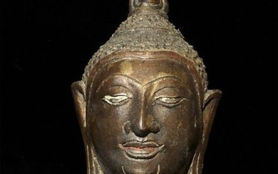 15/16thC "Utong C" Thai Bronze Buddha.