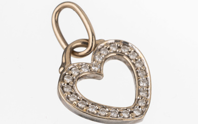 18 kt gold TIFFANY & CO brilliant-pendant "heart" , WG...