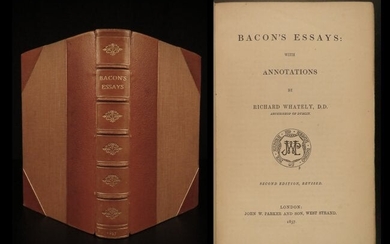 1857 Sir Francis Bacon English ESSAYS Political