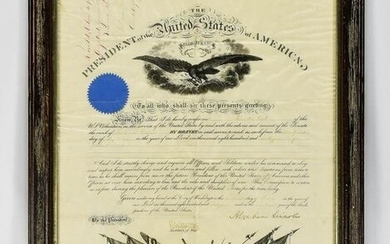 1865 Abraham Lincoln Signed Military Commission