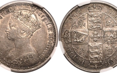 1873 Silver Florin NGC AU 53