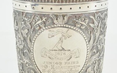 1878 Anglo-Indian silver regatta presentation trophy