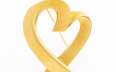 18K Gold Tiffany & Co. Picasso Loving Heart Pin